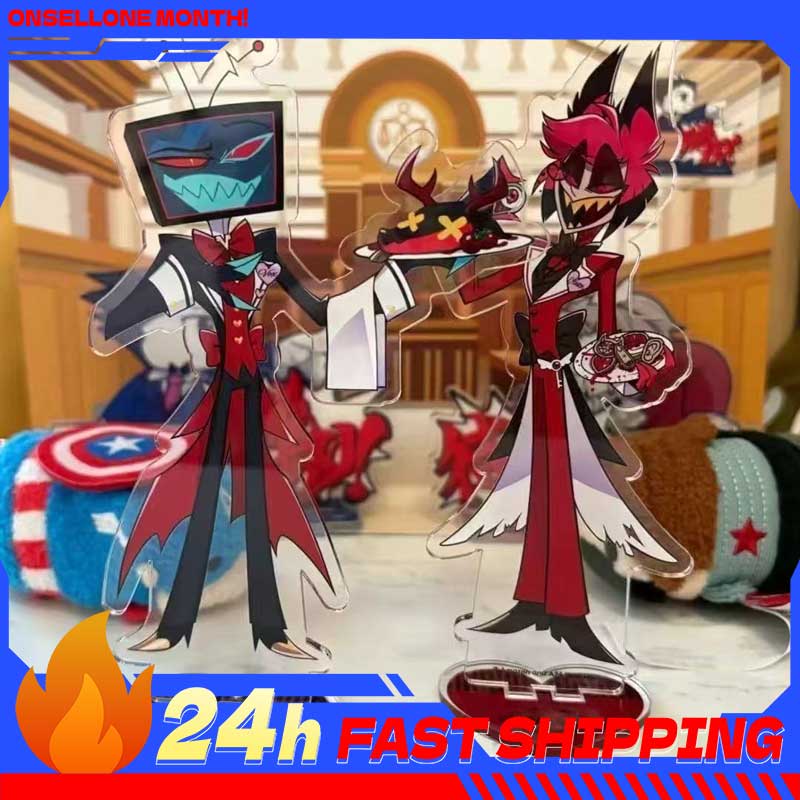 Free Anime Merchandise - 2pcs Hazbin Anime Peripherals Alastor Waiter