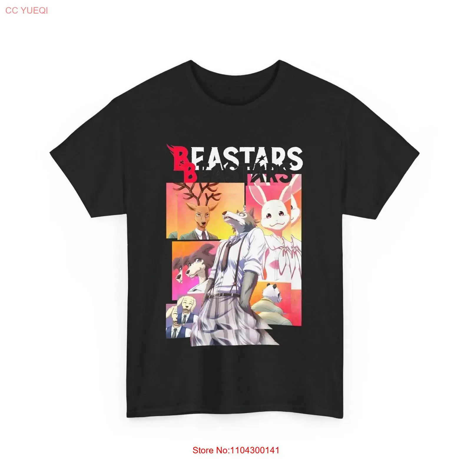 Anime Merchandise Men - Anime Beastars Legoshi Black T Shirt