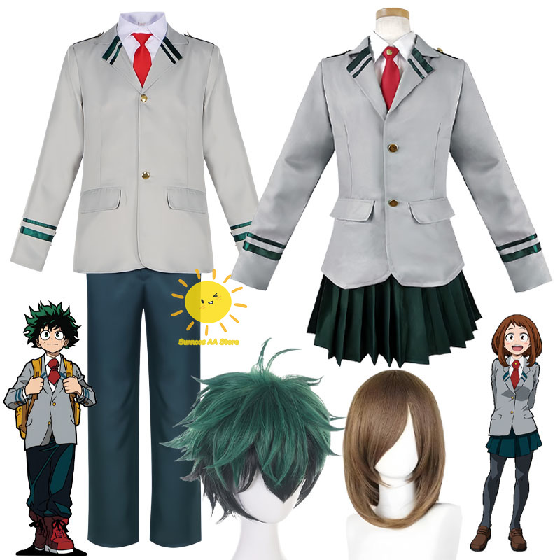 Top Anime Merchandise - Anime Midoriya Izuku Ochaco Uraraka Cosplay