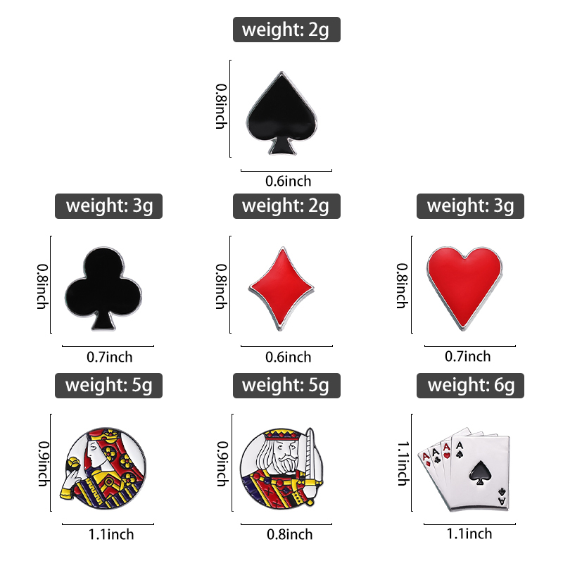 Playing Cards Enamel Pins Cust - Themed Playing Card ulasan dan harga