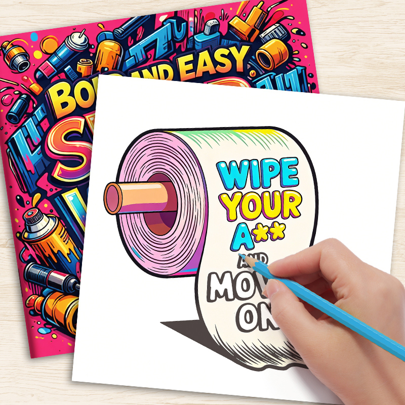 Adult Coloring Book with Witty - Art Book Illustration ulasan dan harga