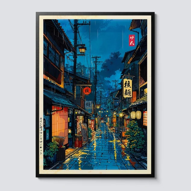 Japanese Tokyo Teahouse Cartoo - Anime Poster Print ulasan dan harga