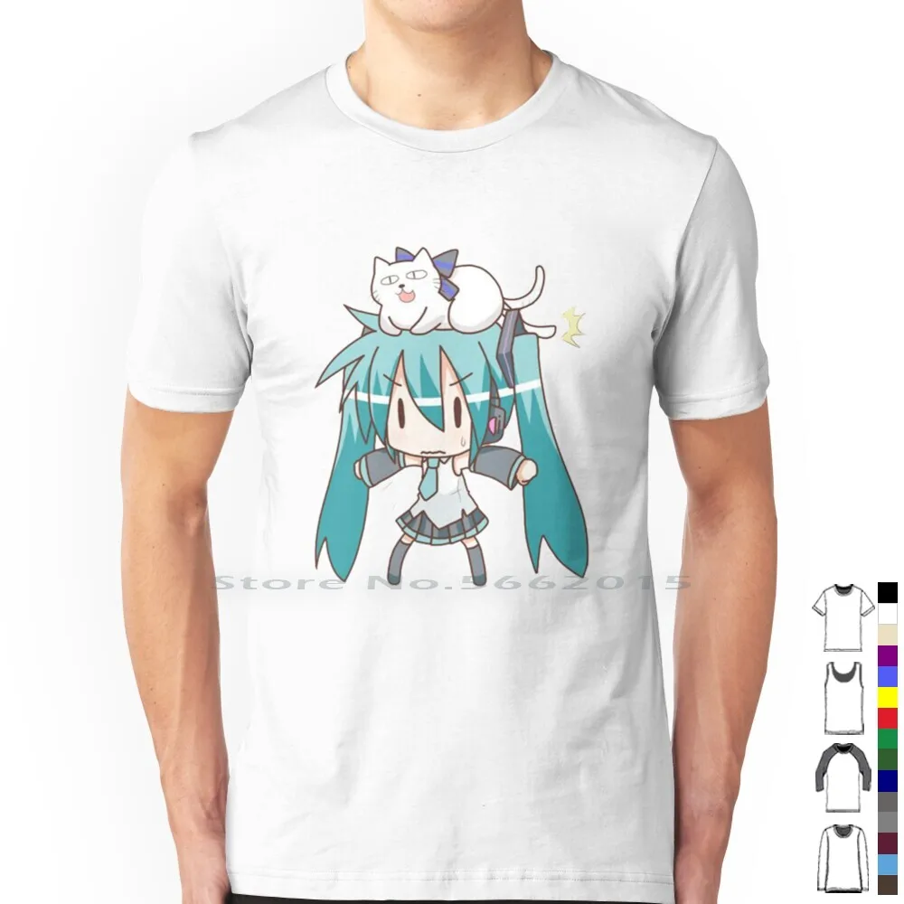 Miku T Shirt 100% Cotton Kawai - Anime Merchandise Men ulasan dan harga
